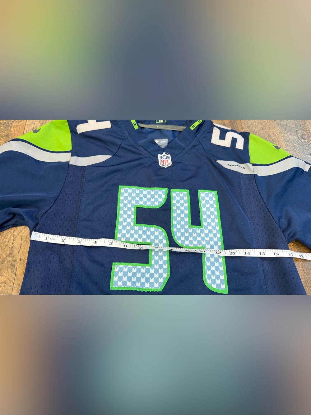 Nike Field Seattle Seahawks Bobby Wagner #54 NFL Jersey Navy Youth Large 14-16 - Picture 6 of 7